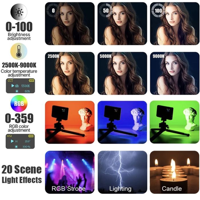 Відеосвітло Ulanzi VL120 LED RGB з акумулятором 3100mAh , накамерне