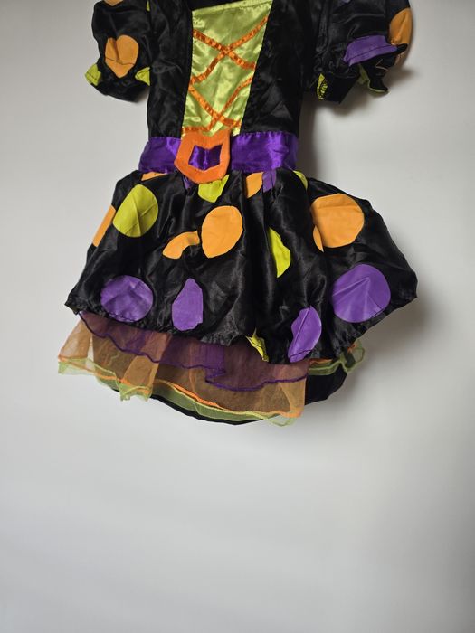 Czarownica wiedźma r. 74 sukienka kapelusz przebranie karnawał