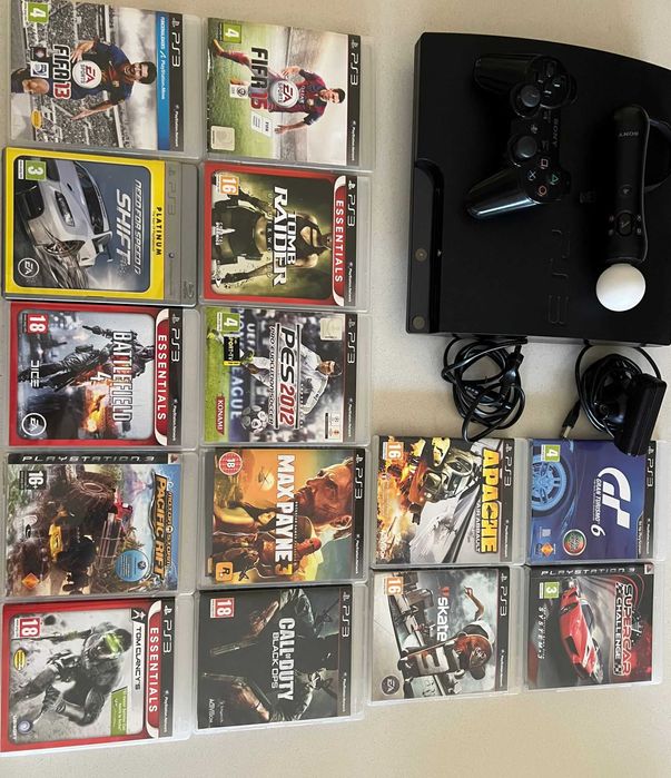 PS3 NOVA com jogos 2 comandos 1 camera64738971127554121