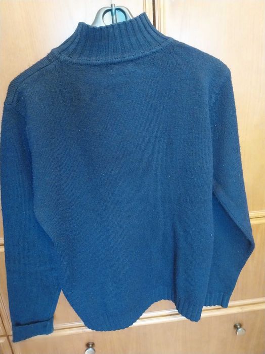 Camisola Azul, de lã, Feng, tamanho L /40