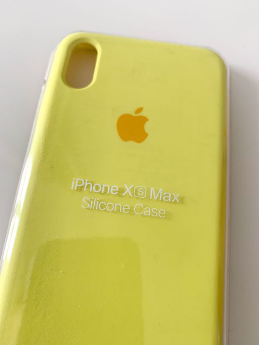 Apple iPhone XS Max nowe etui żółte lemon oryginalne silicone case