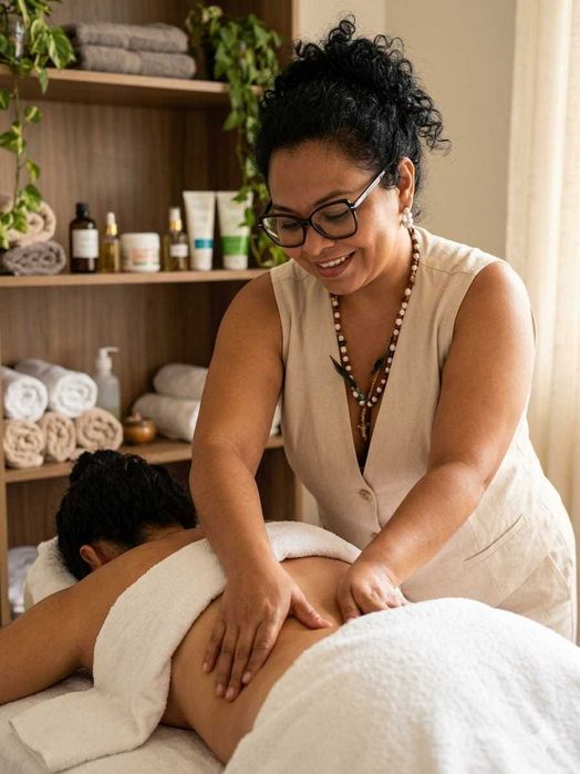 Massagens e depilação Studio na Baixa.