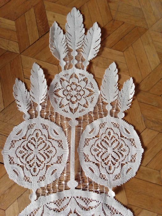 Firanka, panel żakardowy biały 43x130