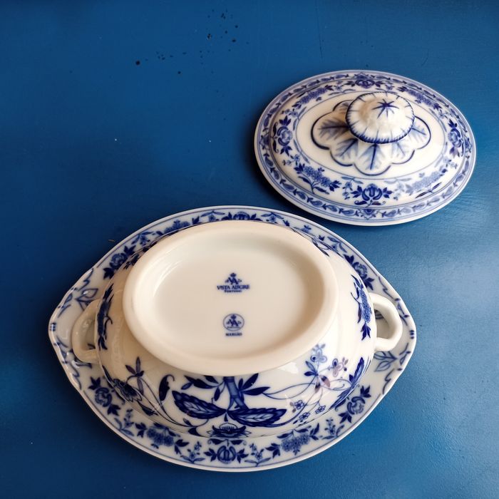 Terrina pequena com tampa e travessa Vista Alegre decoração Margão