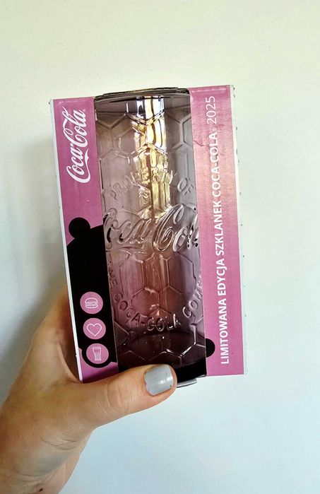 Szklanka Coca-Cola x MacDonald's limitowana kolekcja 2025 różowe szkło