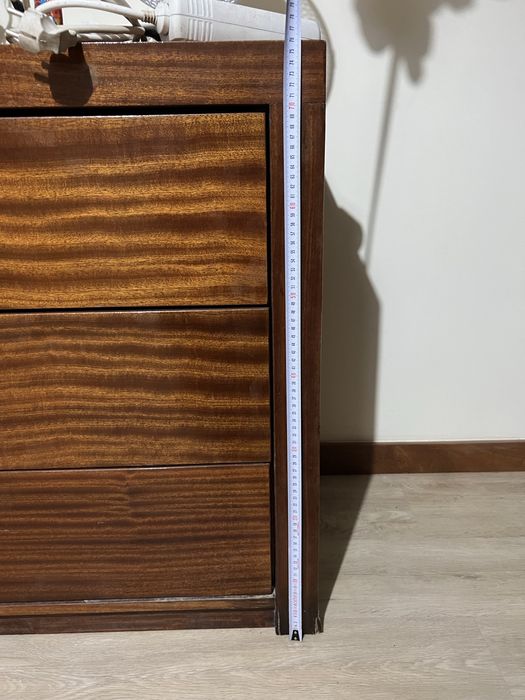 comoda castanha de 6 gavetas