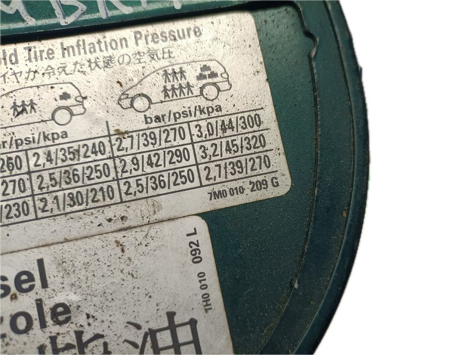 Tampa depósito combustível SEAT Alhambra (7V8, 7V9)