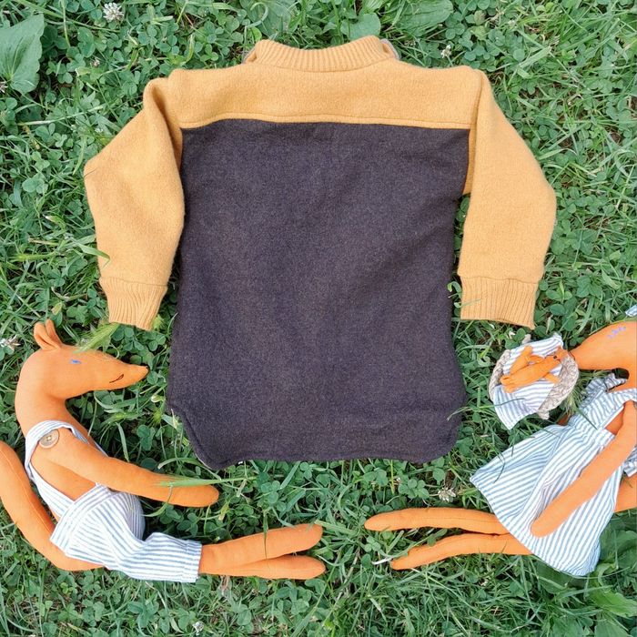 Bluza, kurtka, sweter, wełna 100% z odzysku, merino, lisek, od 74 cm