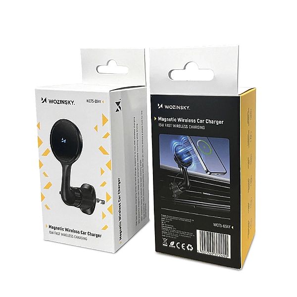 Uchwyt samochodowy Wozinsky WCT5-6S4Y z ładowarką indukcyjną Qi/MagSaf
