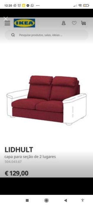 Capas Sofá LIDHULT Ikea (Novo e embalado)