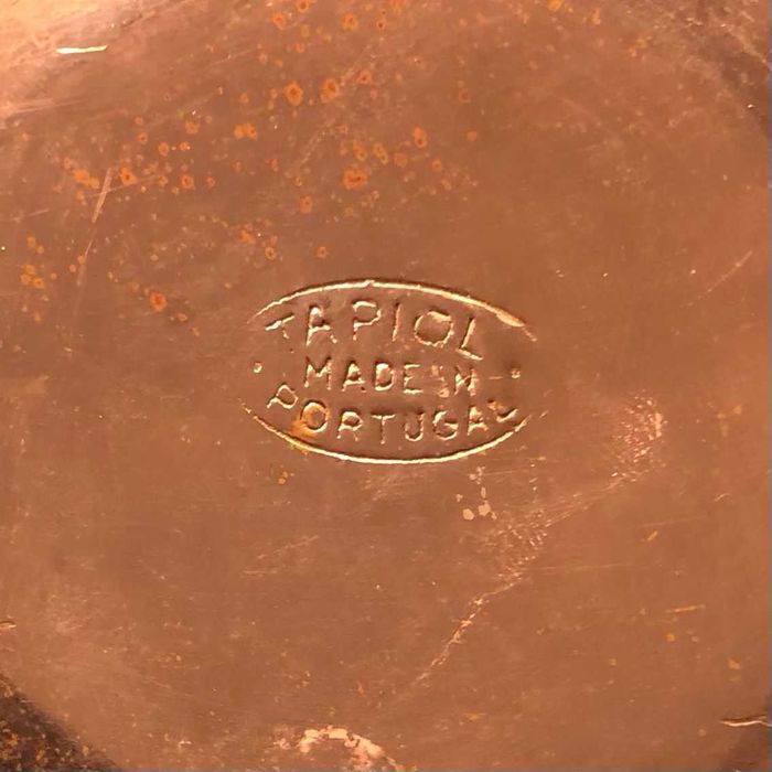 Jarra TAPIOL em cobre com duas pegas em latão