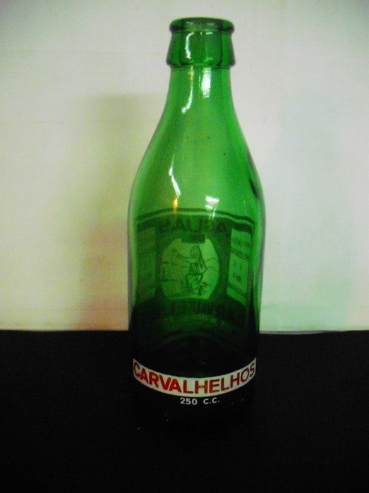 Garrafa antiga da Água de Carvalhelhos - Pirogravada