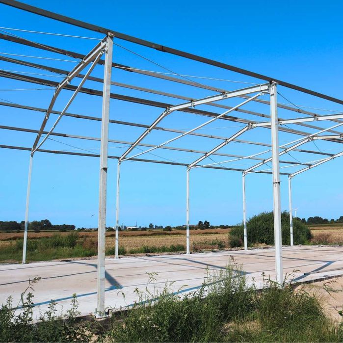 Konstrukcja Stalowa Hali Wiaty 8x48x4m DWUSPADOWA Hala Wiata