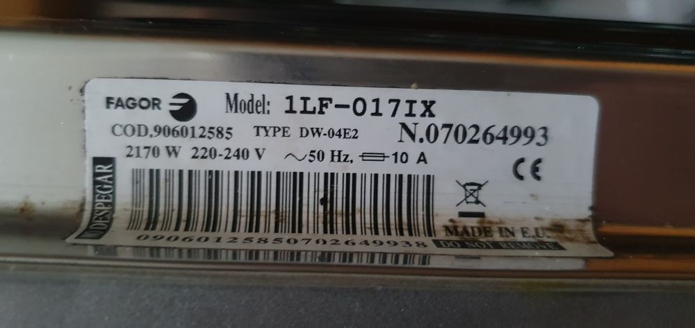 Bomba de água - Máquina lavar loiça Fagor