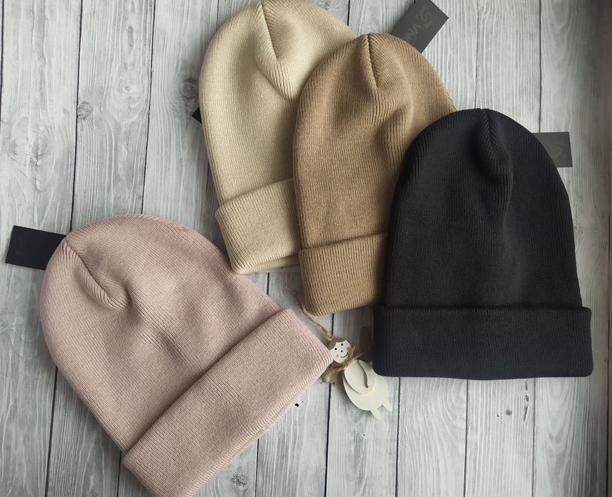 БАЗОВАЯ ШАПКА!Шапка бини!Коттоновая шапка!Фирменная шапка!Шапка трендо