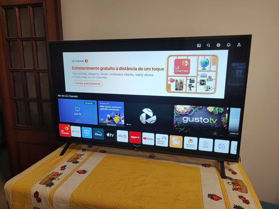TV LG 55" 55UQ75006LF 4K Smart TV Processador α5 Gen5 AI, webOS 22