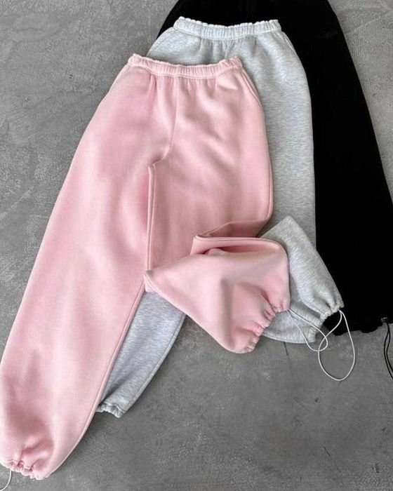 Жіночі штани оверсайз на флісі штаны на флисе теплые