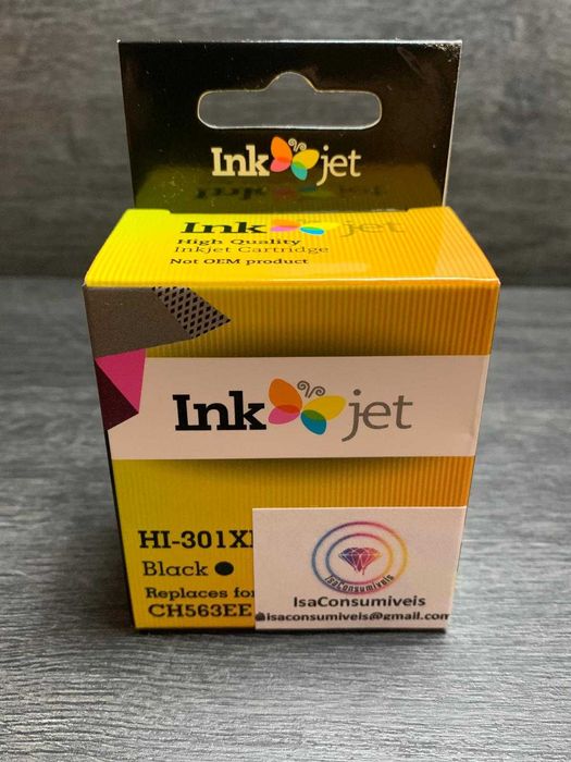 Tinteiro Compatível HP nº301 XL Preto ou Cores  - NOVOS POR ABRIR