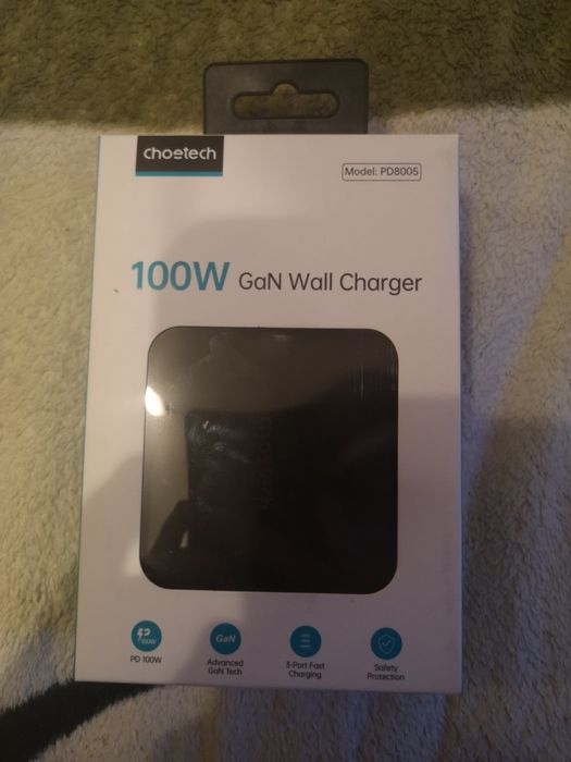 Зарядний пристрій Choetech 100W GaN 2×Type-C 1×USB-A