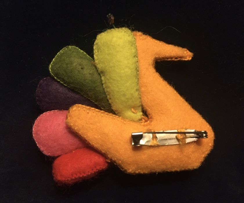 Pregadeira Alfinete Broche Pavão