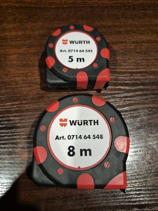 Zestaw 2 metrówek Wurth 5 i 8 m nowe