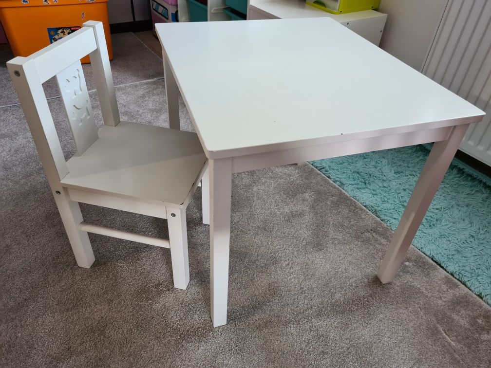 Stolik biurko z krzesełkiem krzesło dla dziecka Kritter Ikea Limanowa •  OLX.pl