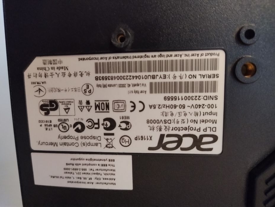 Projektor Acer DSV0008