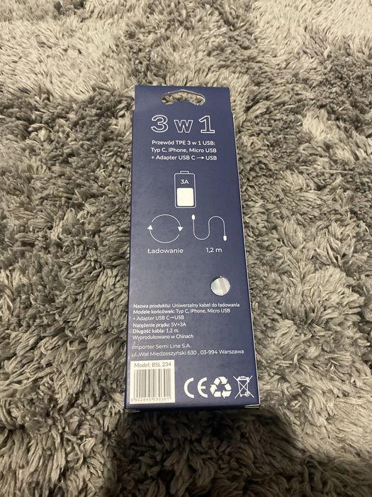 Kabel do ladowania 3 w 1