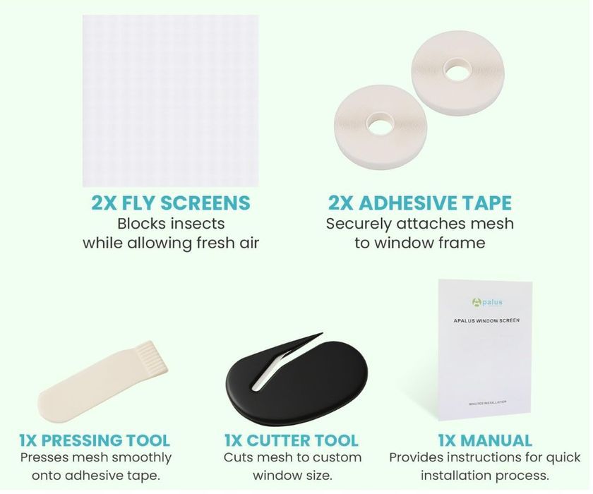 Moskitiera Okienna Apalus, Docinana Do Rozmiarów 110X130 Cm