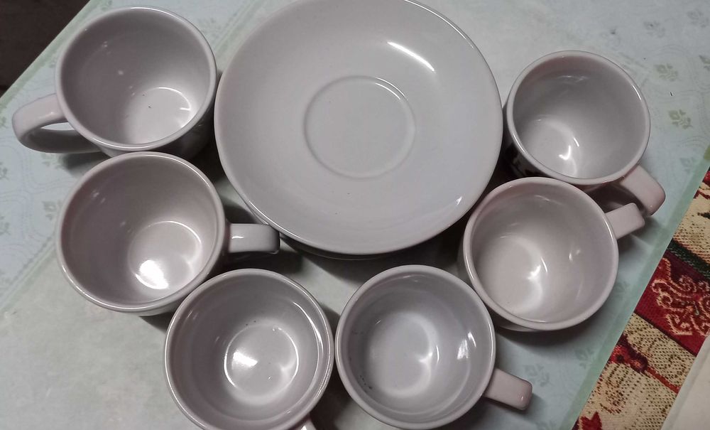 Conjunto de 6 pires e chávenas de café - Siaki