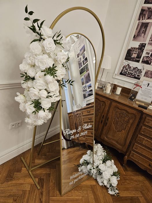 Lustro do selfie do zdjęć, lustro na wesele, lustro z imionami, dekora