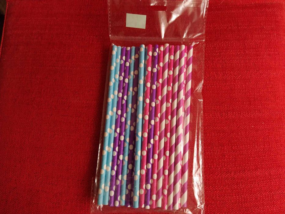 Conjunto 24 canudos coloridos p/atividades infantis 20cm