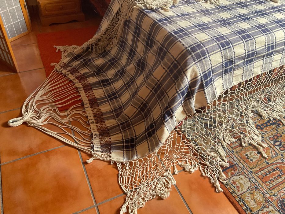 Secador roupa, lanterna, rede algodão