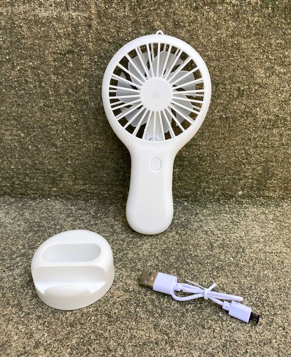 Ventoinha de mão portátil recarregável com suporte / Ventoinha de pé
