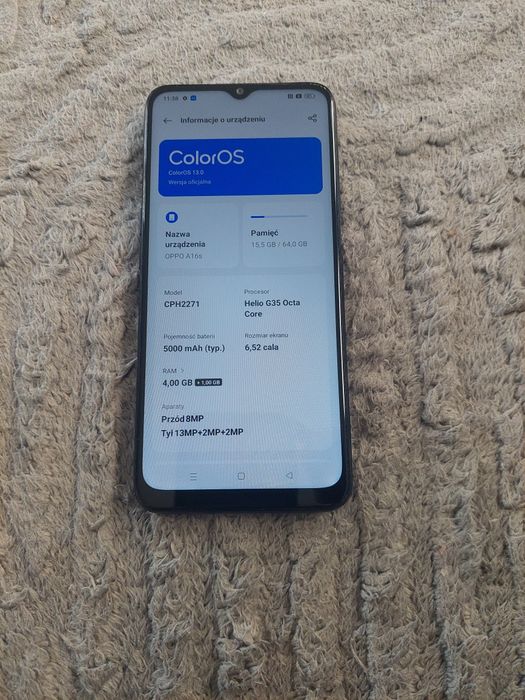 Sprawny Telefon oppo a16s