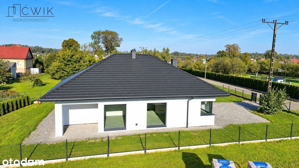 Nowoczesny dom parterowy 123,85 m² | 8,2 ar | 2,5 km od Bochni