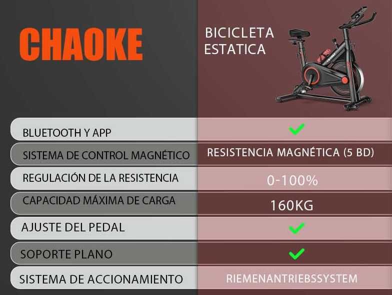Bicicleta estática CHAOKE