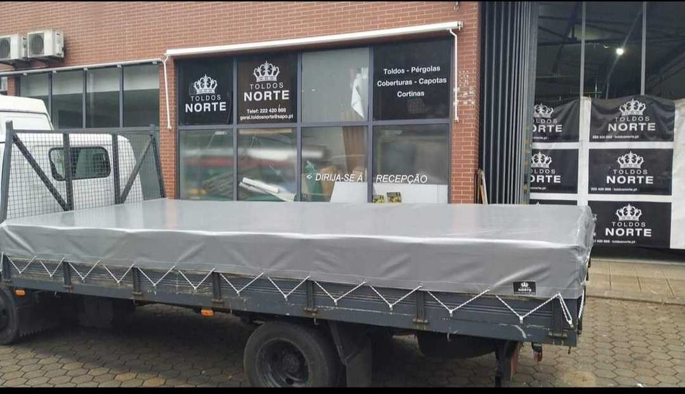 Capotas e grandes para carrinhas em lona pvc