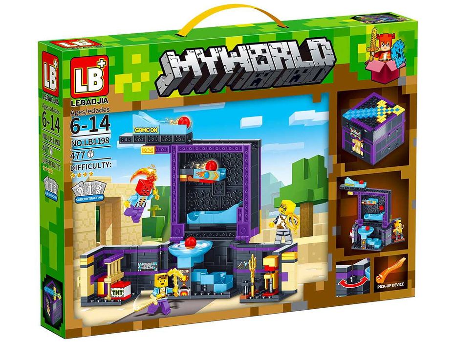 АКЦИЯ до 07.12! Лего Майнкрафт Игровой куб, 477 деталей Lego Minecraft