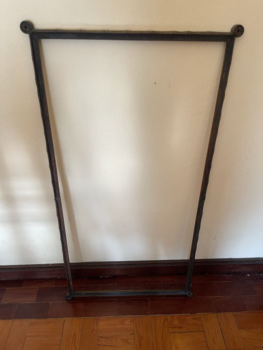 Moldura Antiga em Bronze Maciço "Bambu" para Espelho – 7,5 kg