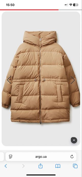 Пуховик benetton розмір S