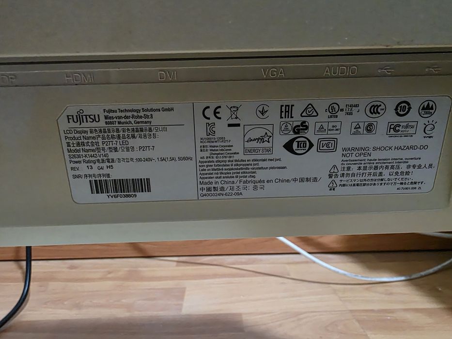 Monitor para computador da Fujitsu 27 polegadas