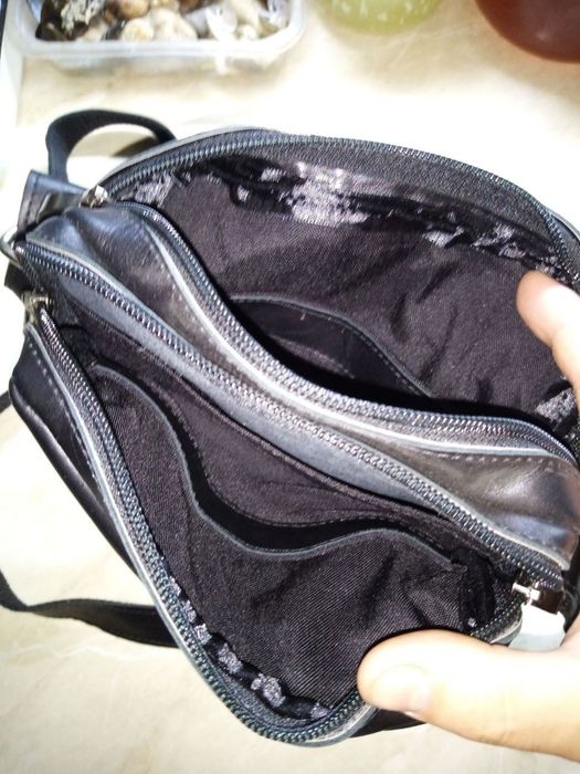 Нова чоловіча сумка, шкіряна 20*20*20