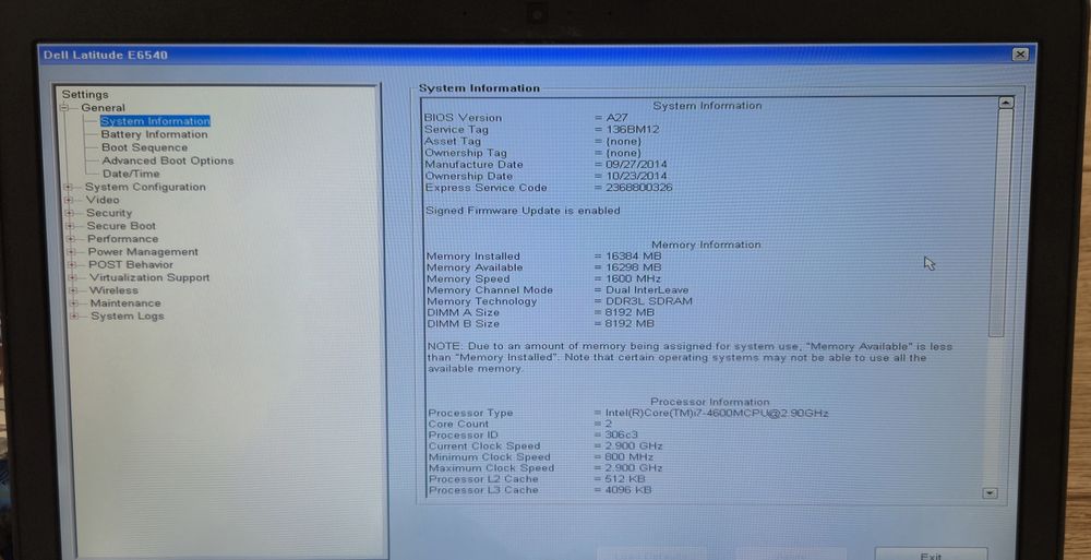 Dell Latitude E6540 i7 16gb amd radeon 8790 win11pro