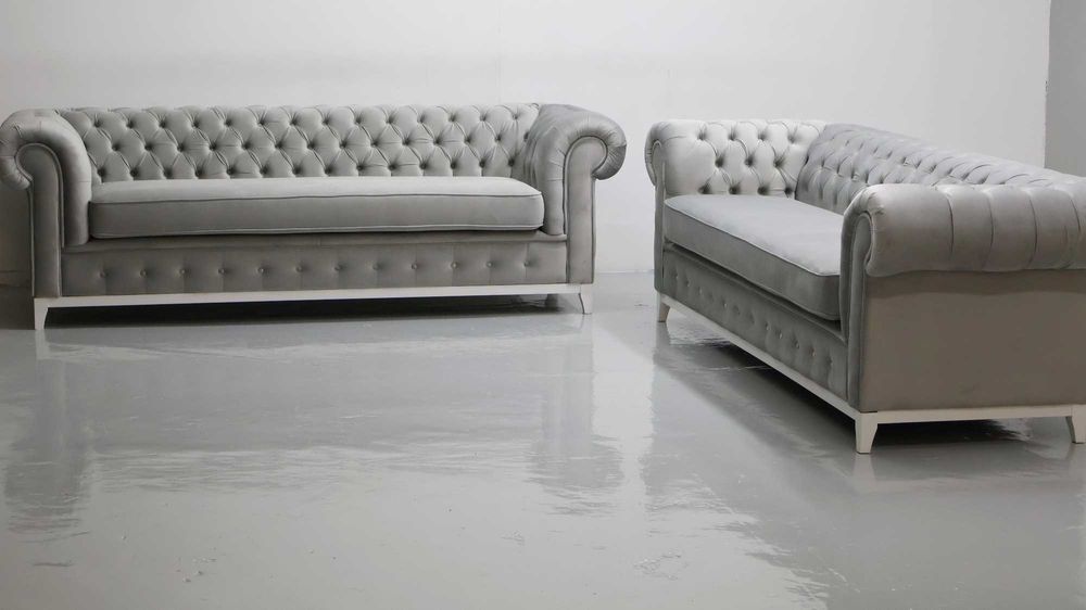 SYR nowa fantastyczna sofa 3 osobowa MAX KANAPa szary welur old design