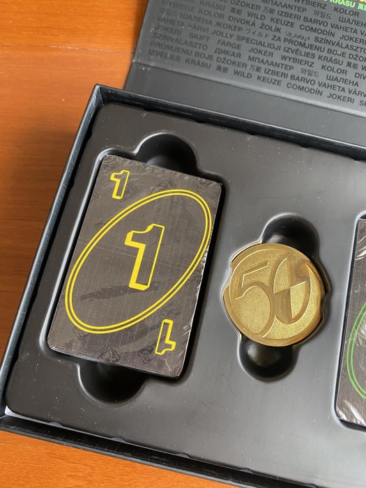 Jogo de tabuleiro cartas Uno 50 anos premium