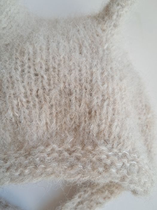 Czapka Kotek na 1-2 lat.Alpaka.Handmade.