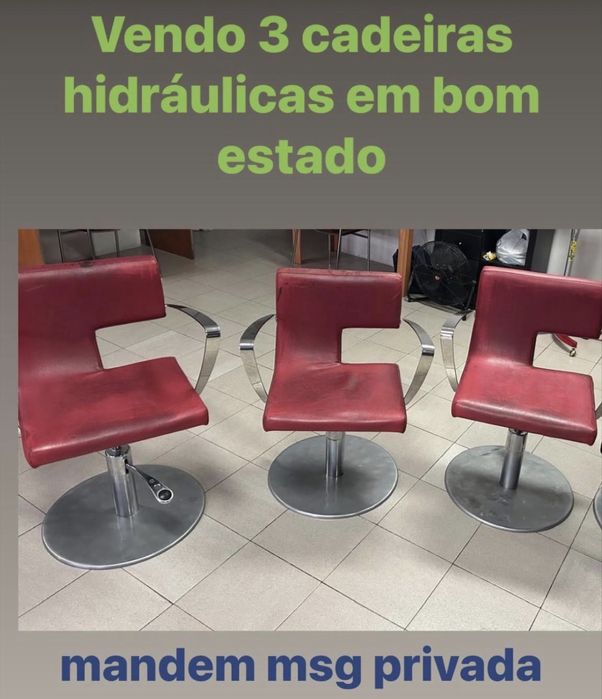 vendo 4 cadeiras de cabeleireiro