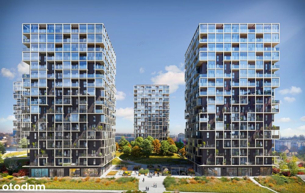 1-pokojowe mieszkanie 29m2 + 3 balkony