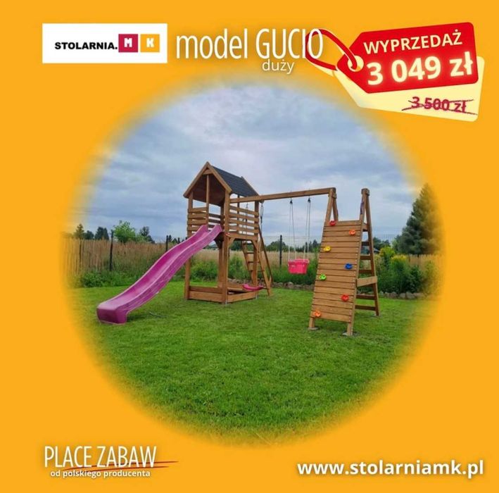 HIT CENOWY! Plac zabaw Gucio duży PROMOCJA do końca lutego 2026!